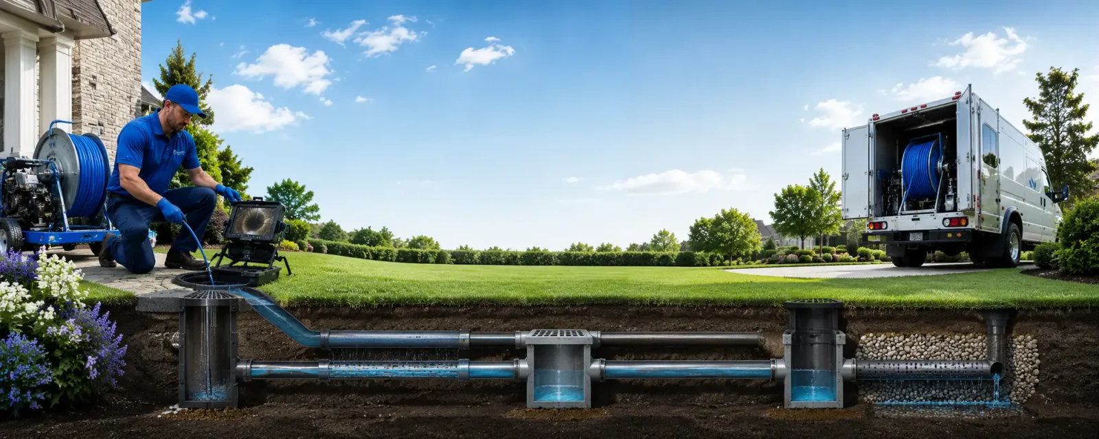Outdoor drain cleaning information for Brinson, GA